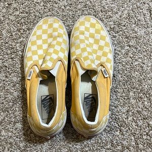 Women’s size 8 yellow checkered vans